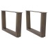 Patas para mesa de comedor en forma de V 2 uds acero