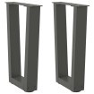 Patas para mesa de comedor en forma de V 2 uds antracita Acero