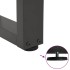 Patas para mesa de comedor en forma de V 2 uds antracita