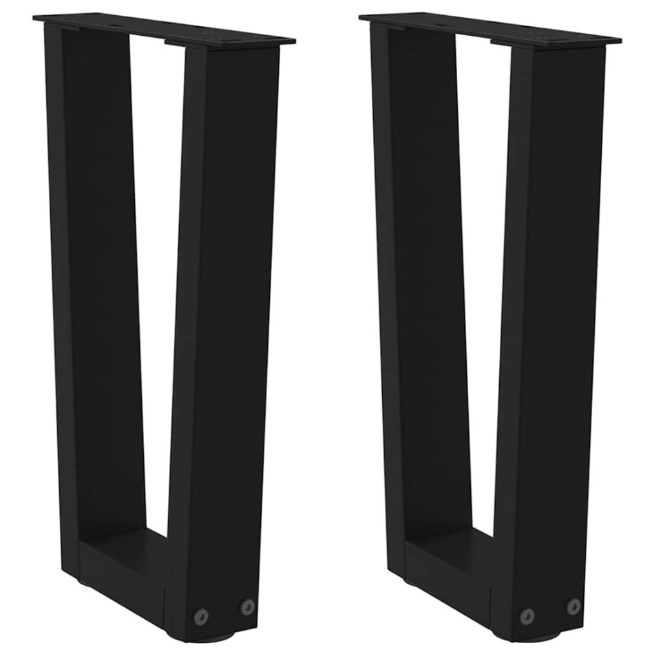 Patas para mesa de comedor en forma de V 2 uds acero
