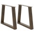 Patas para mesa de comedor forma de V 2 uds acero natural