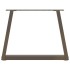 Patas para mesa de comedor forma de V 2 uds acero natural