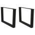 Patas para mesa de comedor forma V 2 uds negro 70x(42-43,3)