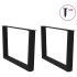 Patas para mesa de comedor forma V 2 uds negro 70x(42-43,3)