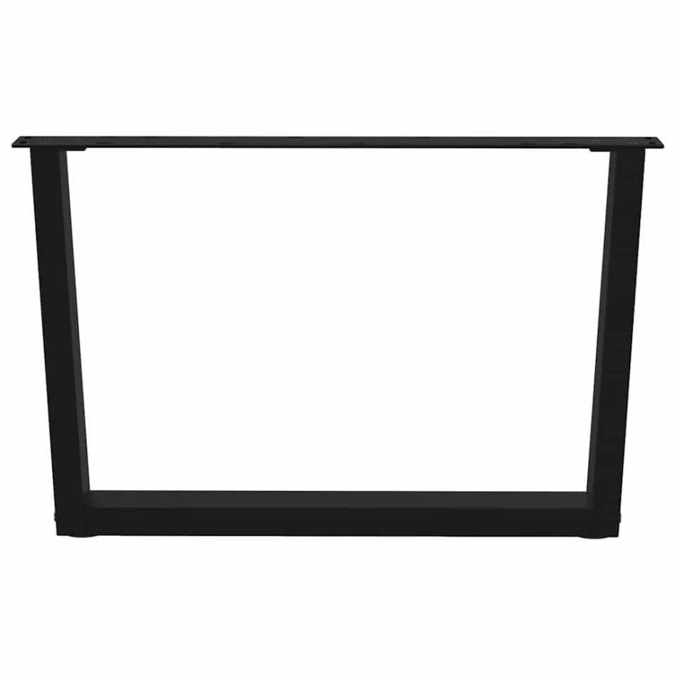 Patas para mesa de comedor forma V 2 uds negro 70x(42-43,3)