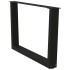 Patas para mesa de comedor forma V 2 uds negro 70x(42-43,3)