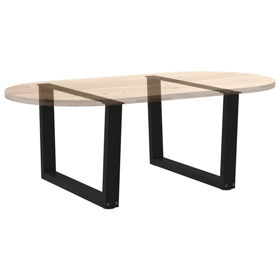 Patas para mesa de comedor forma V 2 uds negro 70x(42-43,3)