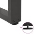 Patas para mesa de comedor en forma de V 2 uds antracita