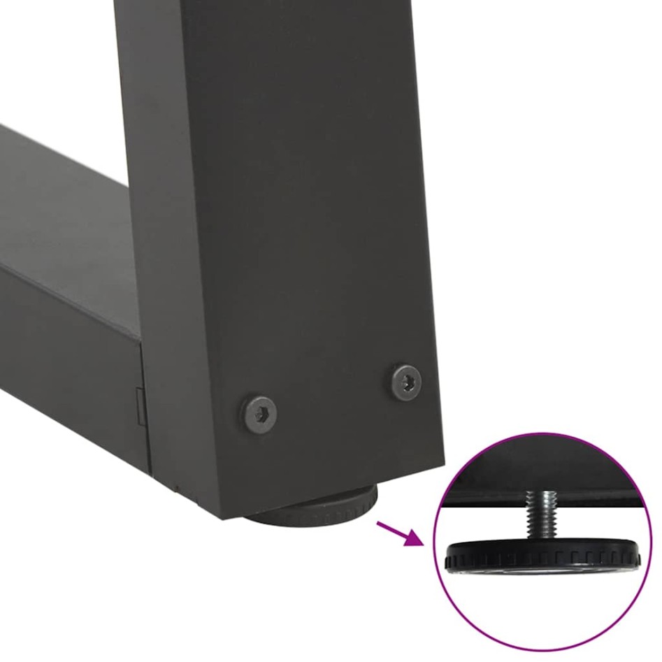 Patas para mesa de comedor en forma de V 2 uds antracita