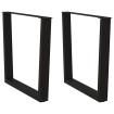 Patas para mesa de comedor en forma de V 2 uds acero negro