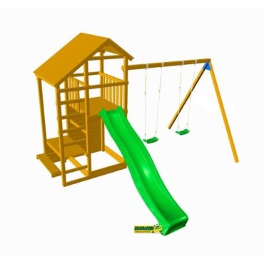 Parque Infantil Teide XL + Columpio Doble