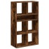 Estantería madera ingeniería color roble ahumado 66x31x112