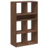 Estantería madera de ingeniería color marrón roble 66x31x112