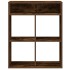 Estantería madera ingeniería color roble ahumado 66x31x80