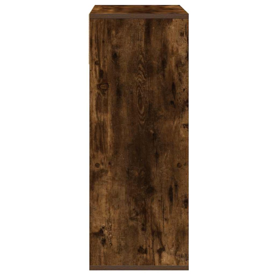 Estantería madera ingeniería color roble ahumado 66x31x80