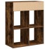 Estantería madera ingeniería color roble ahumado 66x31x80
