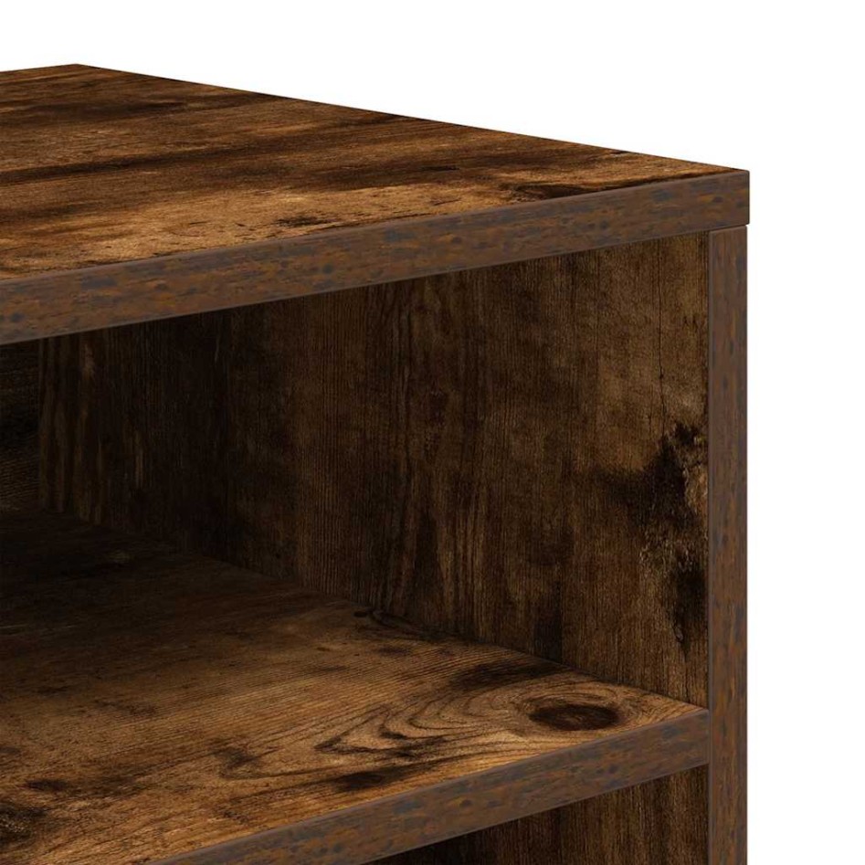 Estantería madera ingeniería color roble ahumado 66x31x80