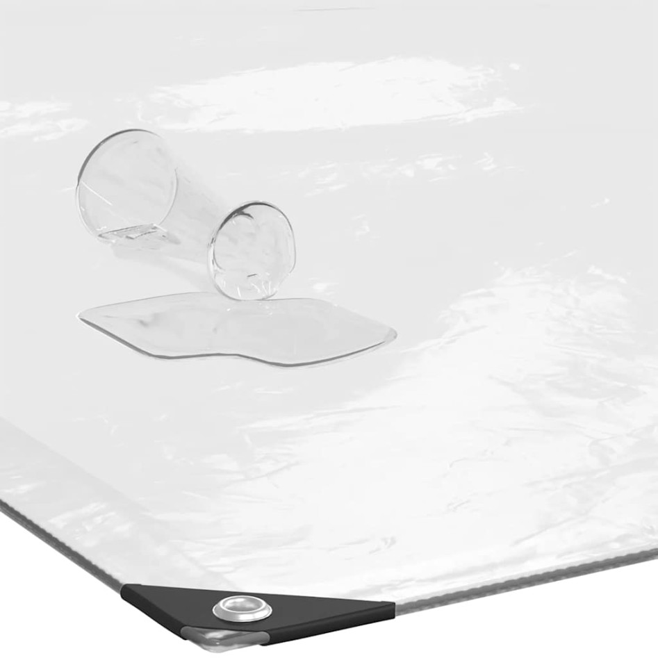 Lona transparente con ojales polietileno 5x8