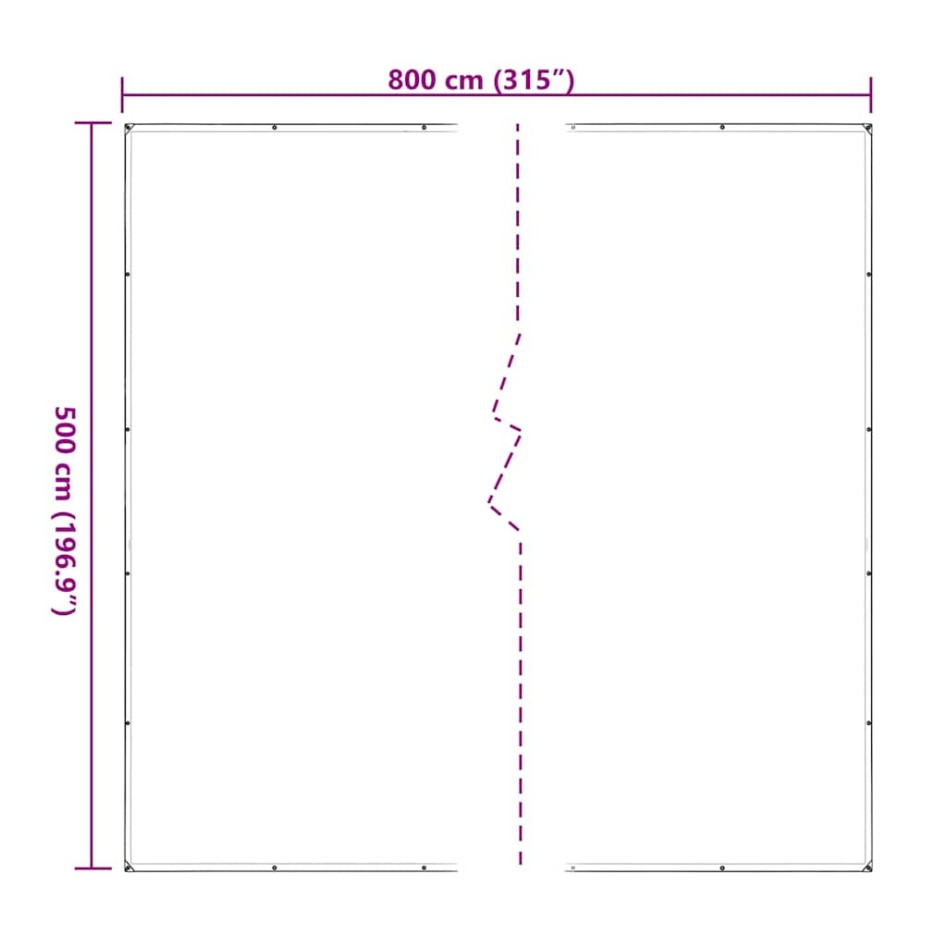 Lona transparente con ojales polietileno 5x8