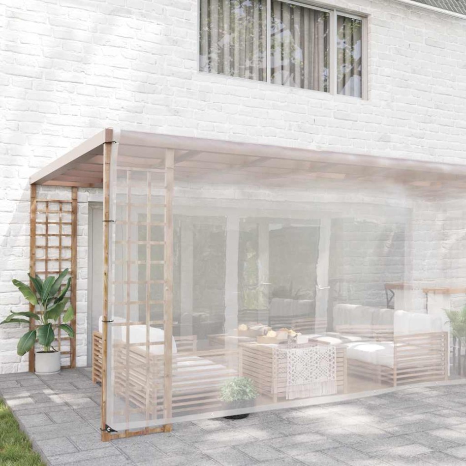 Lona transparente con ojales polietileno 6x8