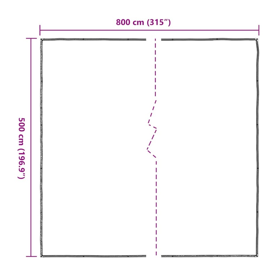 Lona transparente con ojales polietileno 5x8