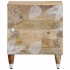 Mesita de noche de madera maciza de mango 40x33,5x46