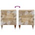 Mesita de noche de madera maciza de mango 40x33,5x46