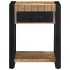 Mesa auxiliar madera maciza de mango rugosa 40x40x50