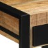 Mesa auxiliar madera maciza de mango rugosa 40x40x50