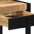 Mesa auxiliar madera maciza de mango rugosa 40x40x50