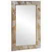 Espejo de baño madera maciza mango 50x3x70 cm