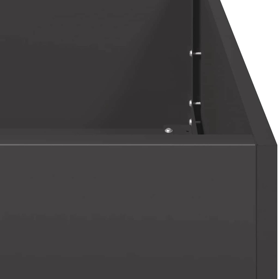 Jardinera de acero laminado en frío negro 40x40x40