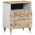 Mesita de noche madera maciza de mango 50x33x60