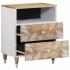Mesita de noche madera maciza de mango 50x33x60