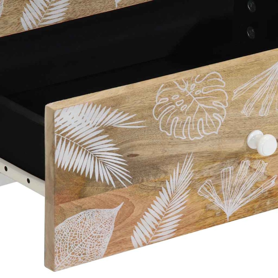 Mesita de noche madera maciza de mango 50x33x60