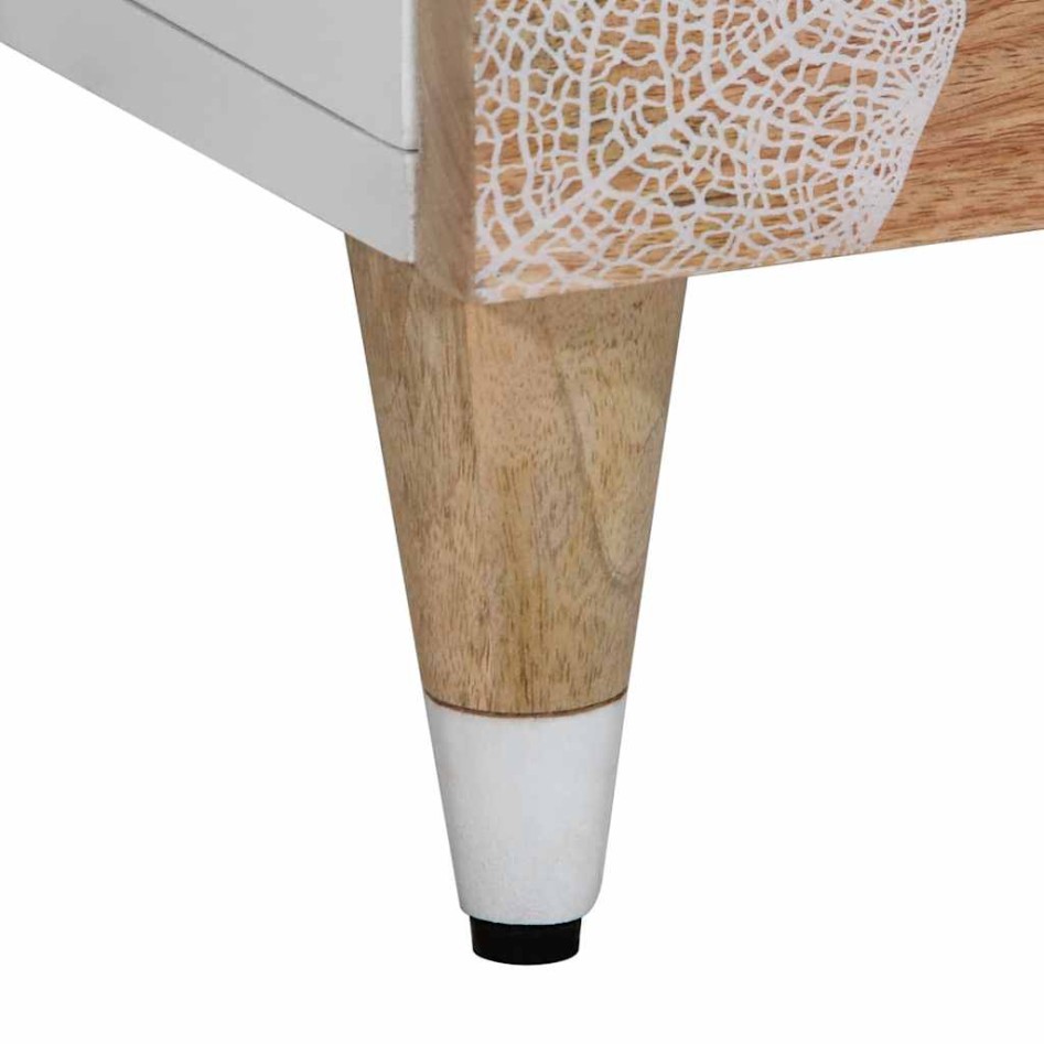 Mesita de noche madera maciza de mango 50x33x60