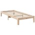 Estructura de cama sin colchón madera maciza de pino 90x200