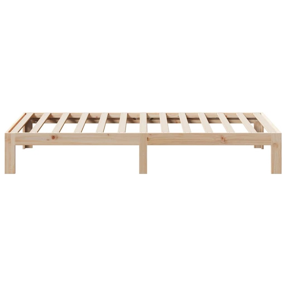 Estructura de cama sin colchón madera maciza de pino 90x200