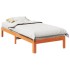 Estructura de cama sin colchón madera de pino marrón 90x200