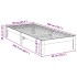 Estructura de cama sin colchón madera de pino marrón 90x200