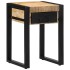 Mesa auxiliar madera maciza de mango rugosa 35x35x50