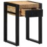 Mesa auxiliar madera maciza de mango rugosa 35x35x50