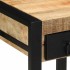 Mesa auxiliar madera maciza de mango rugosa 35x35x50