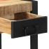 Mesa auxiliar madera maciza de mango rugosa 35x35x50