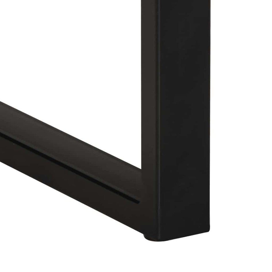 Mesa auxiliar madera maciza de mango rugosa 35x35x50