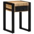Mesa auxiliar madera maciza de mango rugosa 35x35x50
