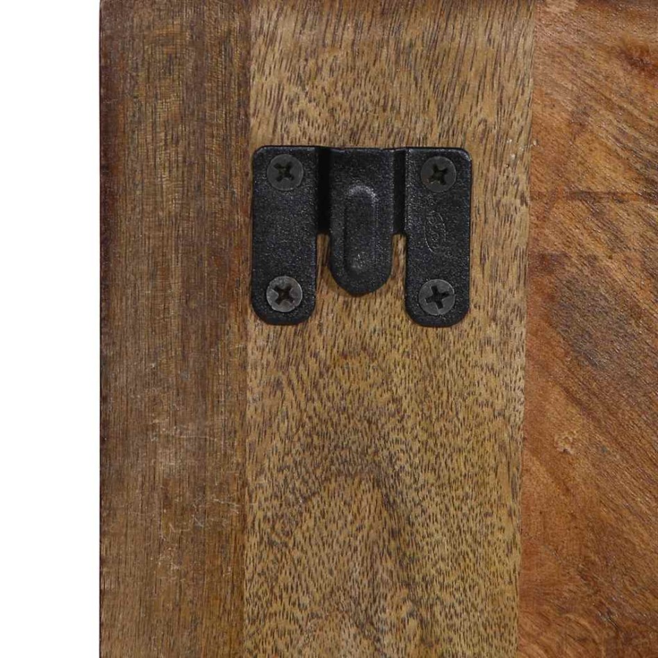 Mesilla de noche multicolor 50x27x50 cm madera maciza