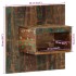 Mesilla de noche multicolor 50x27x50 cm madera maciza