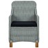 Set muebles jardín 3 pzas ratán sintético gris claro y