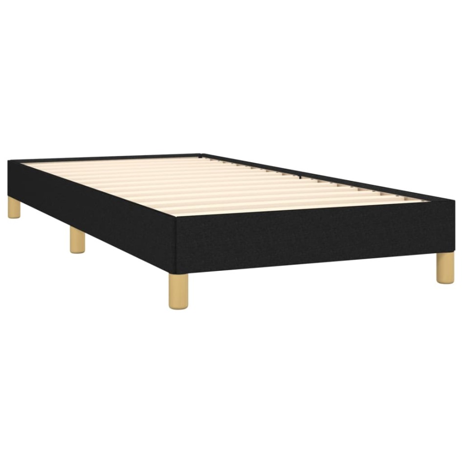 Estructura de cama sin colchón tela negro 100x200